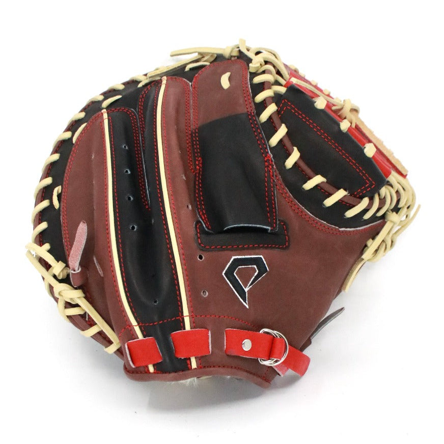 Brown/Red Closed Back Catchers Mitt